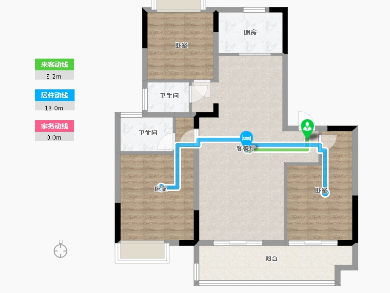 江苏省-常州市-铂悦时代-101.99-户型库-动静线