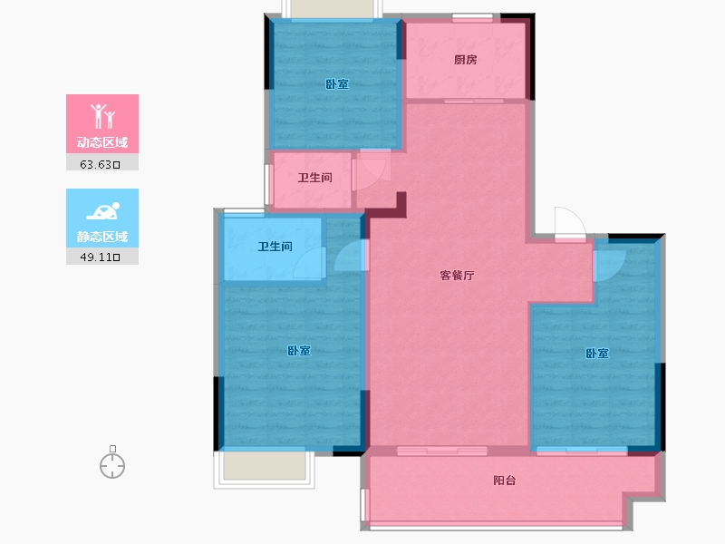 江苏省-常州市-铂悦时代-101.99-户型库-动静分区