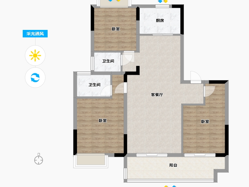 江苏省-常州市-铂悦时代-101.99-户型库-采光通风