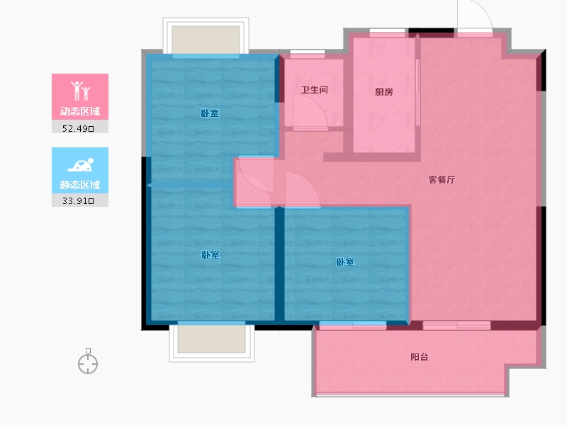 江苏省-常州市-铂悦时代-78.00-户型库-动静分区