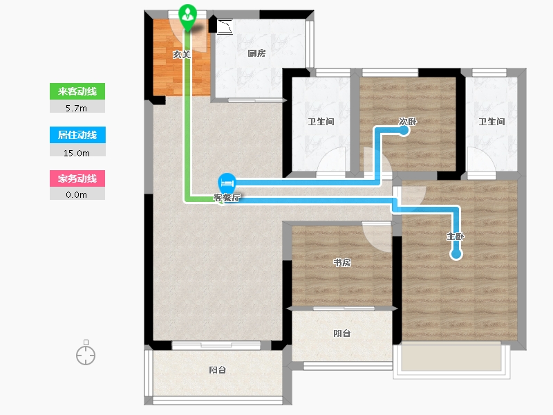 江苏省-南京市-宝能滨江府-86.00-户型库-动静线