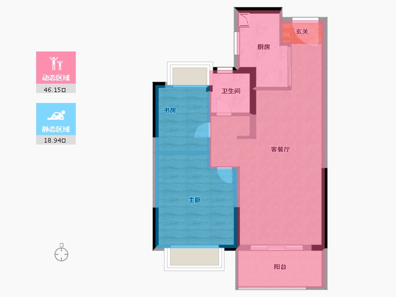 江苏省-南京市-揽湾玖筑-58.00-户型库-动静分区