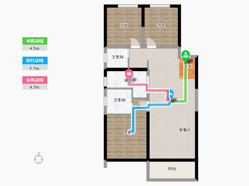 甘肃省-天水市-保利堂悦-87.52-户型库-动静线