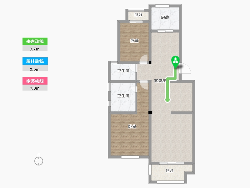 江苏省-泰州市-圆融杏港花苑-97.36-户型库-动静线