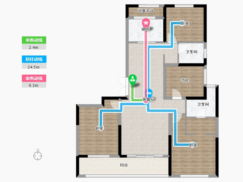 江苏省-盐城市-通银云璟-129.34-户型库-动静线