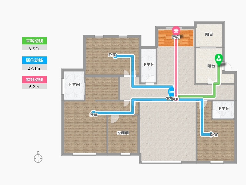 辽宁省-大连市-佳晟中南玖著-198.71-户型库-动静线