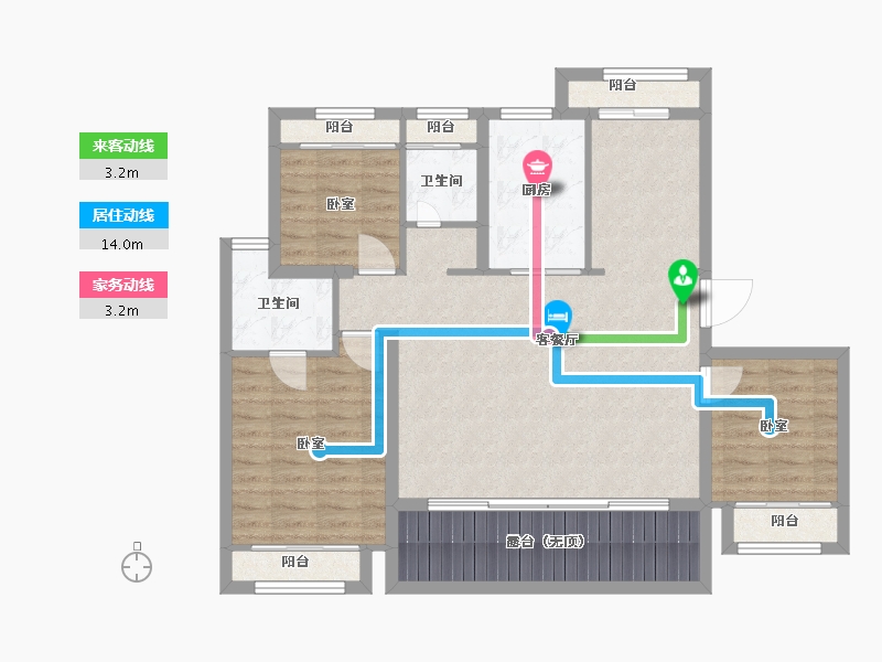 江苏省-苏州市-苏高新禹洲·山云庭-101.01-户型库-动静线