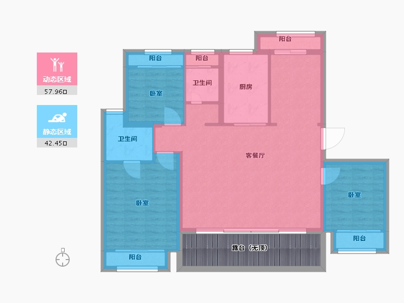 江苏省-苏州市-苏高新禹洲·山云庭-101.01-户型库-动静分区