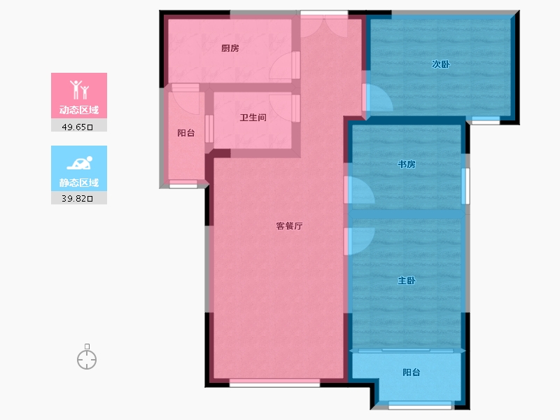 陕西省-安康市-天香华府-78.94-户型库-动静分区