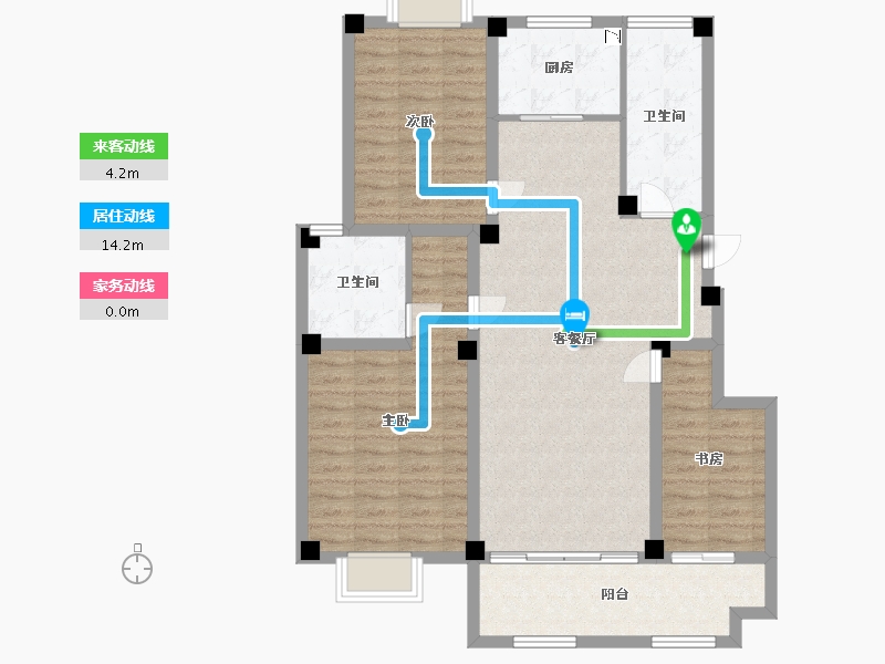 江苏省-盐城市-盐城紫光花园-99.96-户型库-动静线