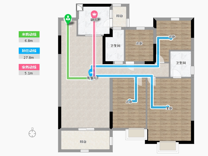 江苏省-南通市-南通恒大林溪郡-122.00-户型库-动静线