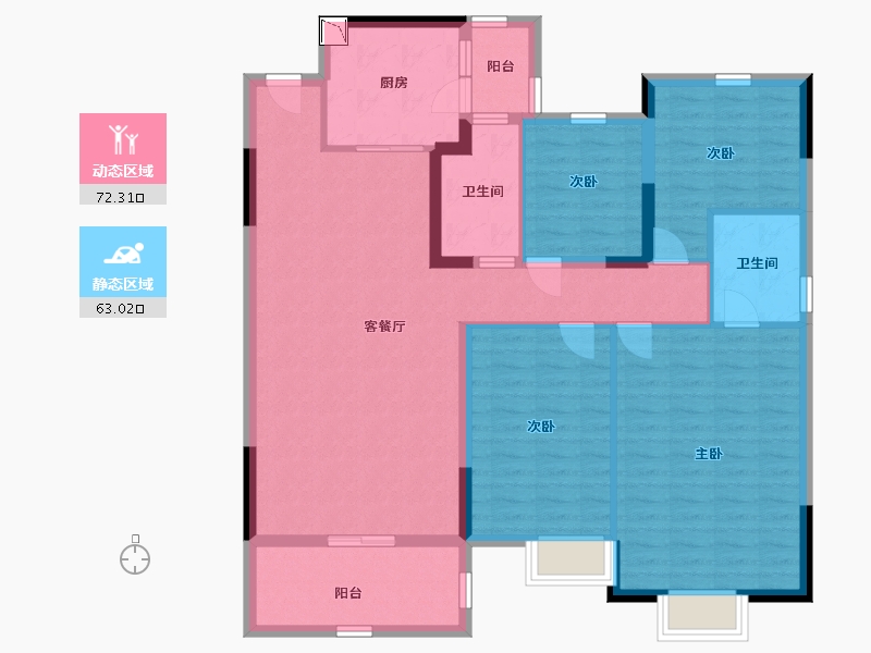 江苏省-南通市-南通恒大林溪郡-122.00-户型库-动静分区