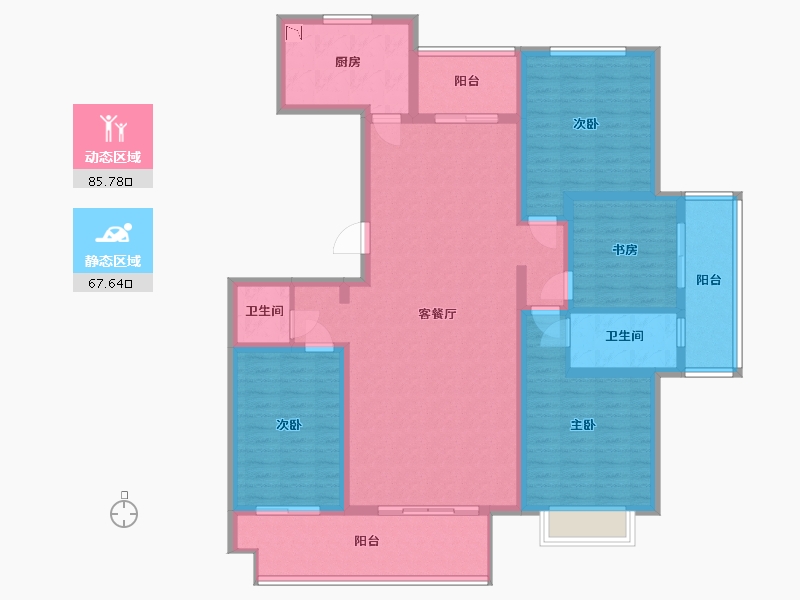 河北省-保定市-王府壹号-137.43-户型库-动静分区