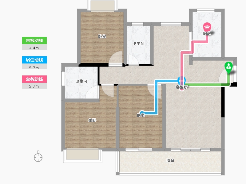 江苏省-无锡市-世茂璀璨时光-112.00-户型库-动静线