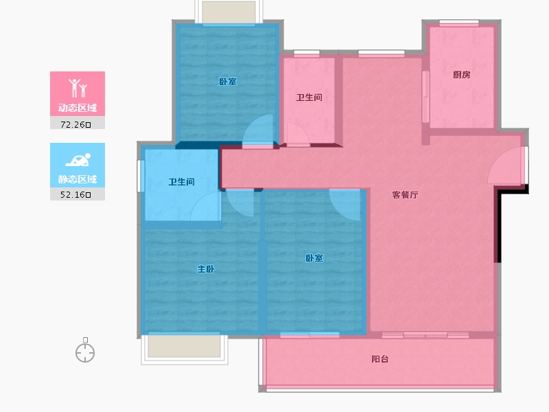 江苏省-无锡市-世茂璀璨时光-112.00-户型库-动静分区