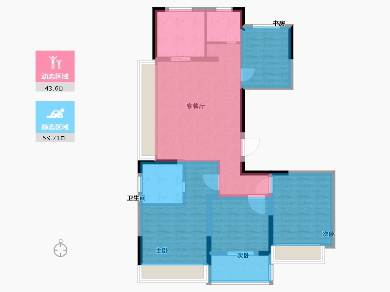 浙江省-杭州市-首创禧瑞江南-92.00-户型库-动静分区