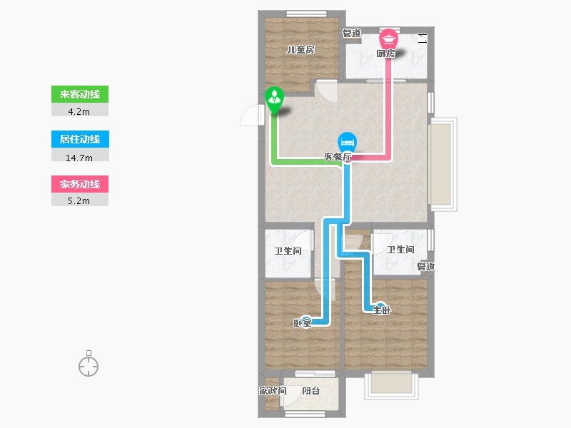 山西省-太原市-保利时光印象-78.02-户型库-动静线