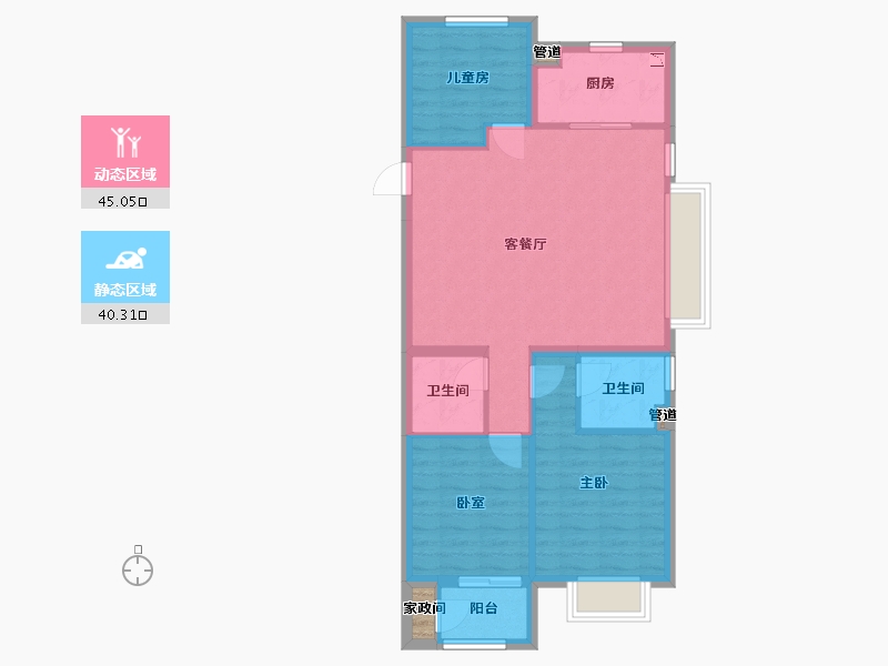 山西省-太原市-保利时光印象-78.02-户型库-动静分区