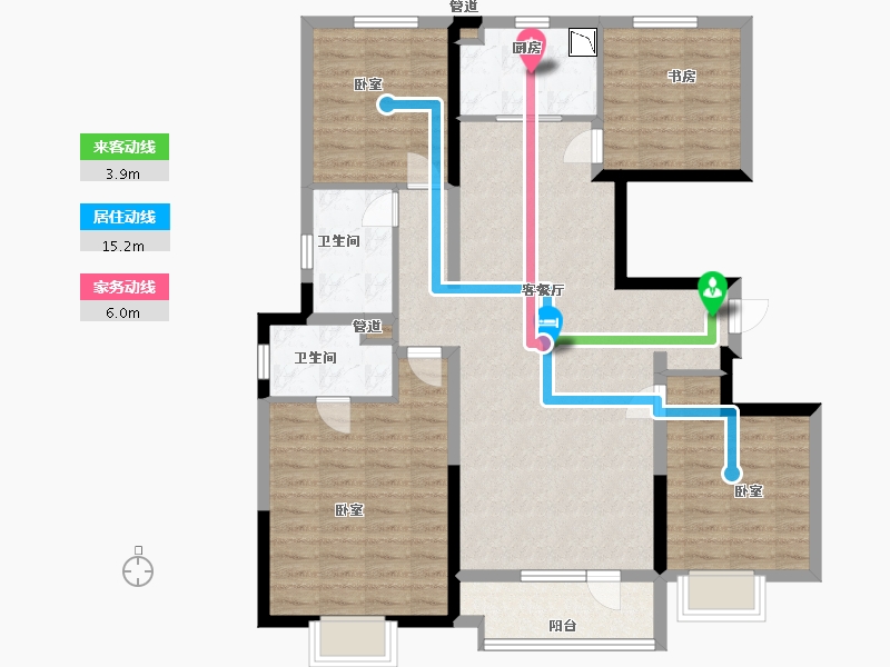 山西省-太原市-华润公元九里-111.00-户型库-动静线