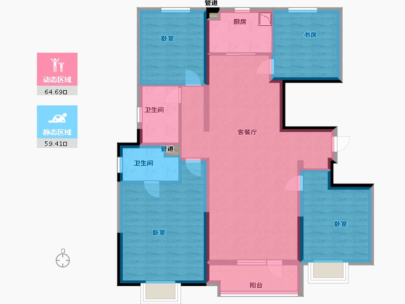 山西省-太原市-华润公元九里-111.00-户型库-动静分区