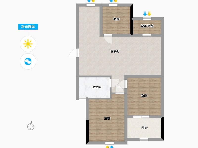 江苏省-南通市-世茂·江海天成-78.01-户型库-采光通风