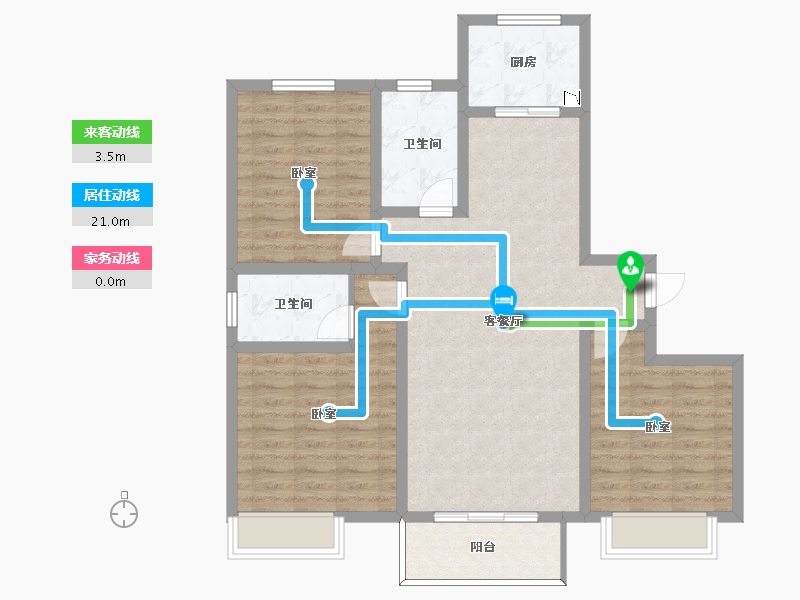 陕西省-咸阳市-海城华府-94.42-户型库-动静线