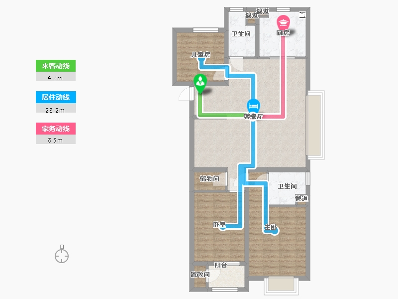 山西省-太原市-保利时光印象-96.03-户型库-动静线