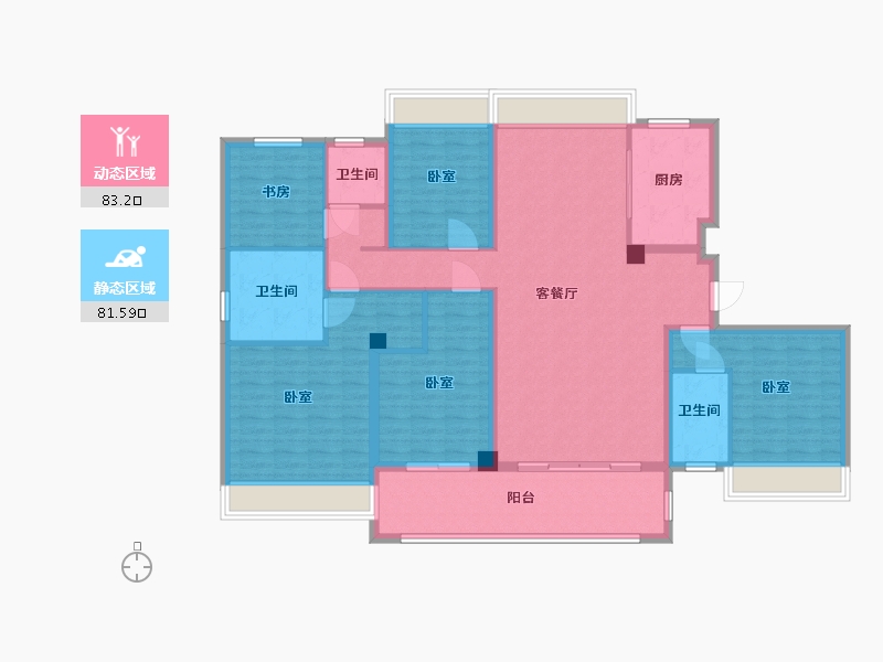 江苏省-镇江市-丹阳桃源里-149.00-户型库-动静分区