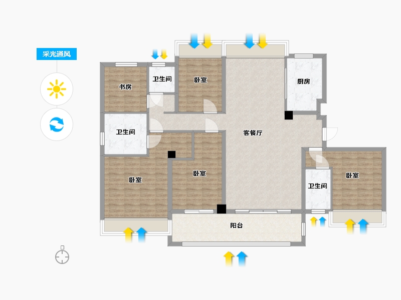 江苏省-镇江市-丹阳桃源里-149.00-户型库-采光通风