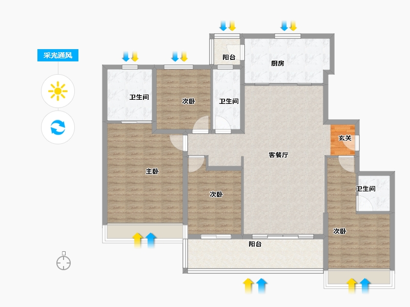 江苏省-苏州市-上东区PRO-139.99-户型库-采光通风