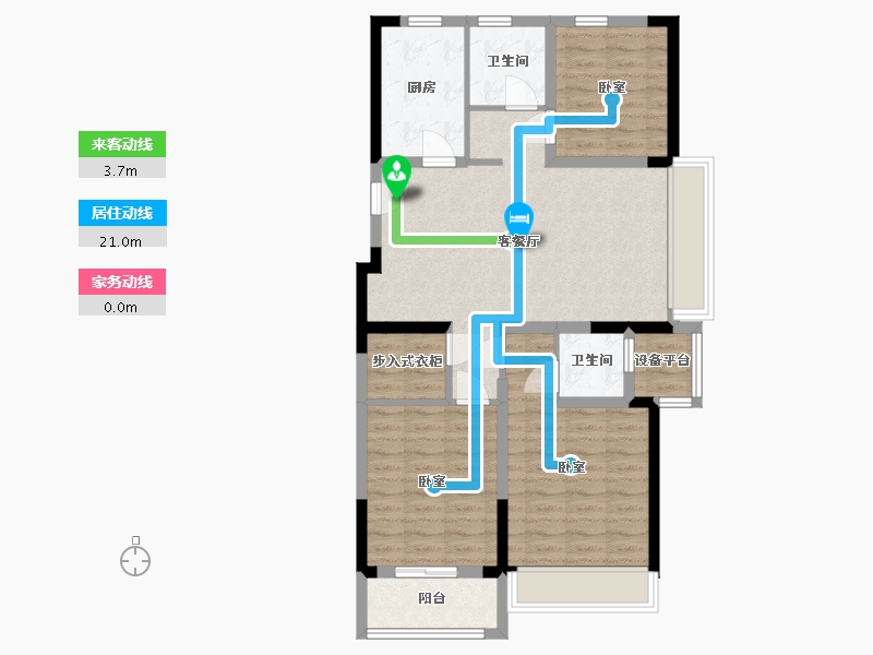 浙江省-杭州市-绿城千岛湖柳岸晓风-88.41-户型库-动静线