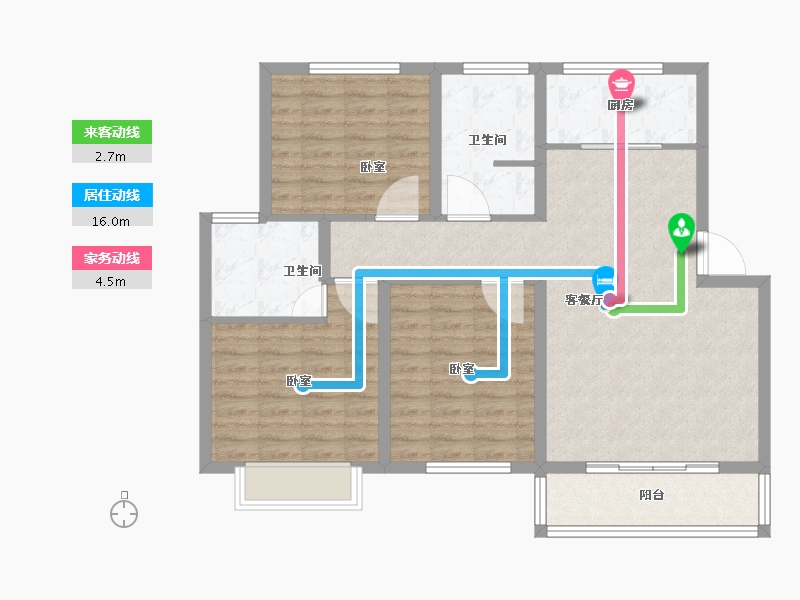 青海省-西宁市-平安先河东苑-96.00-户型库-动静线