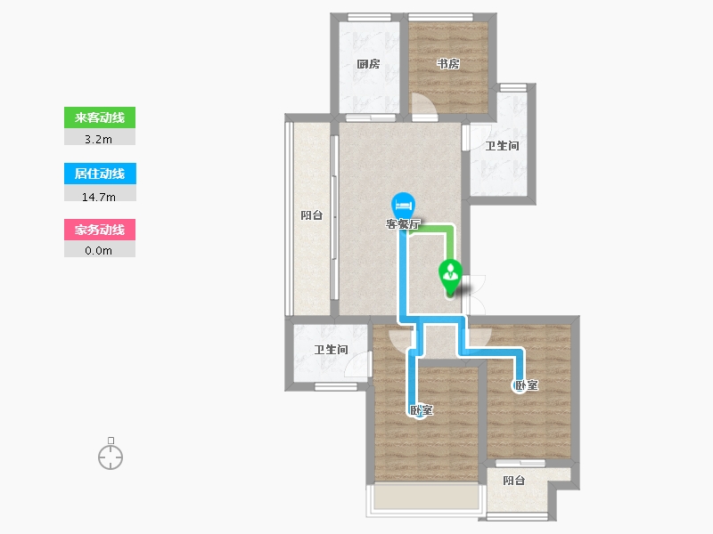 江苏省-宿迁市-书香尚庭-79.17-户型库-动静线