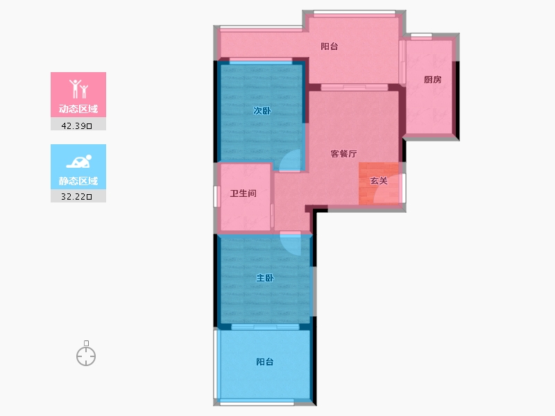 陕西省-宝鸡市-合力·西润南山-66.00-户型库-动静分区