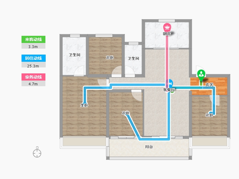 江苏省-苏州市-上东区PRO-120.00-户型库-动静线