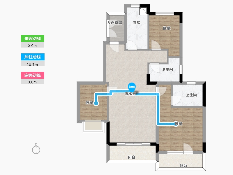 浙江省-杭州市-恒大御泉四季-90.99-户型库-动静线