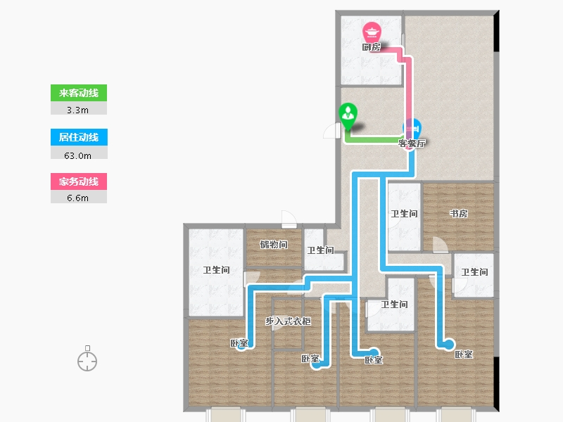 浙江省-杭州市-滨江万潮星汇写字楼-211.67-户型库-动静线