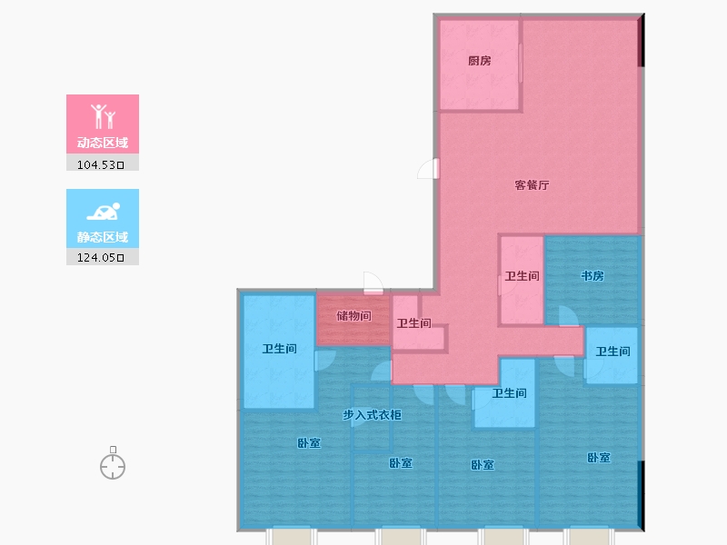 浙江省-杭州市-滨江万潮星汇写字楼-211.67-户型库-动静分区