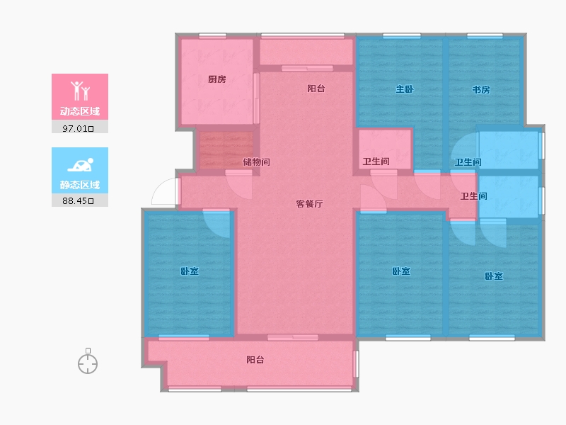 江苏省-镇江市-天怡天颐城·和园-166.00-户型库-动静分区