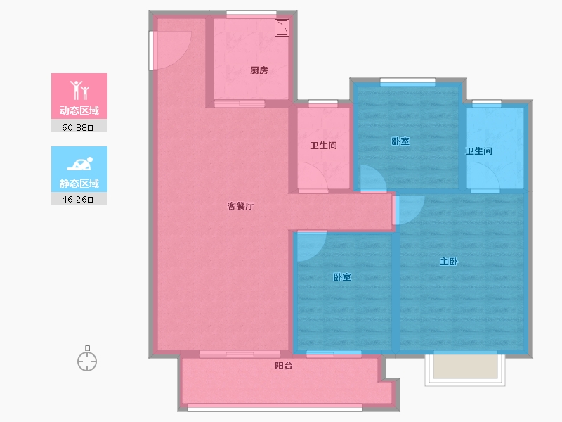 江苏省-泰州市-中海九樾-96.10-户型库-动静分区