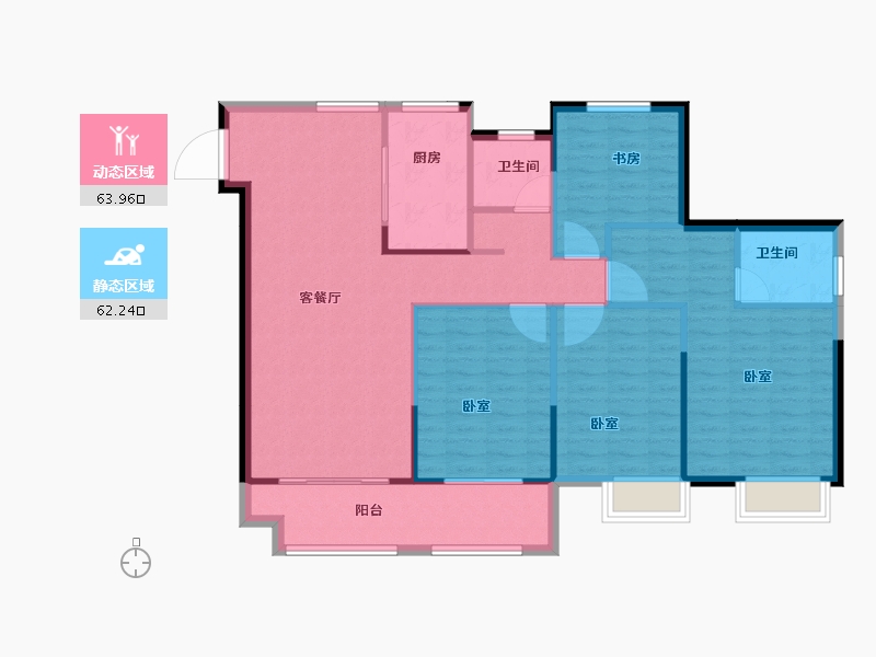 江苏省-泰州市-中南世纪城南大街-116.10-户型库-动静分区