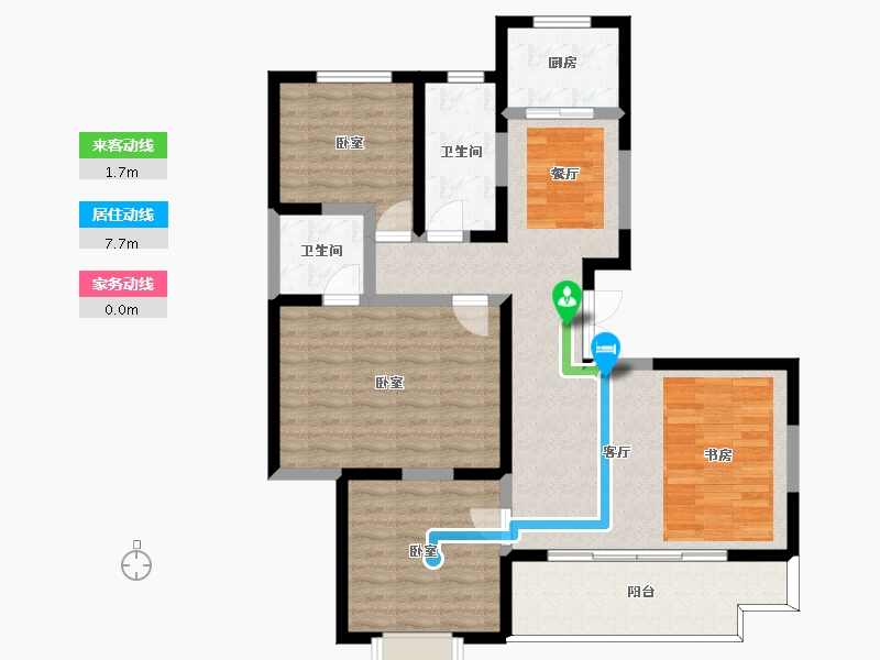 陕西省-咸阳市-中昌·如意城-100.15-户型库-动静线