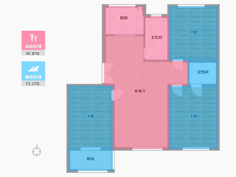 江苏省-盐城市-联益欧景名城-88.00-户型库-动静分区