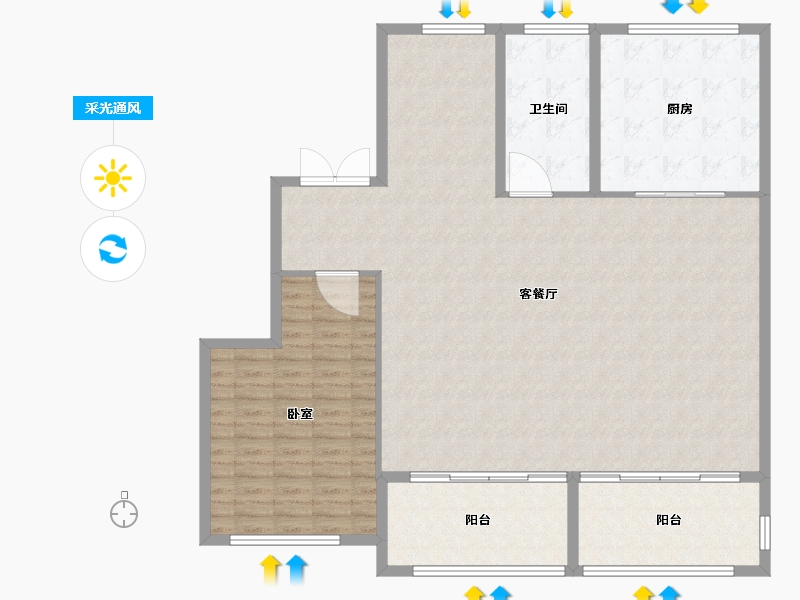 江苏省-南京市-绿城云栖玫瑰园-148.00-户型库-采光通风