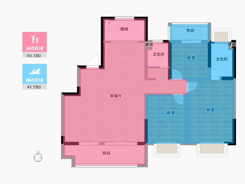 江苏省-苏州市-中锐 ·星未来-93.00-户型库-动静分区