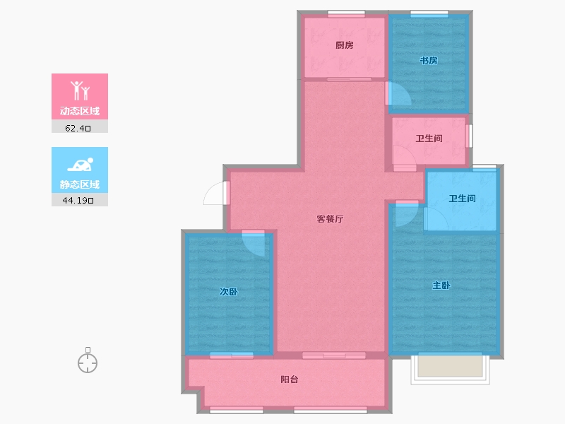 江苏省-徐州市-睢宁·万园-95.27-户型库-动静分区