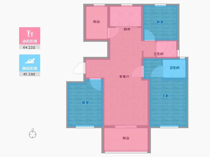 江苏省-镇江市-天怡天颐城·和园-97.70-户型库-动静分区