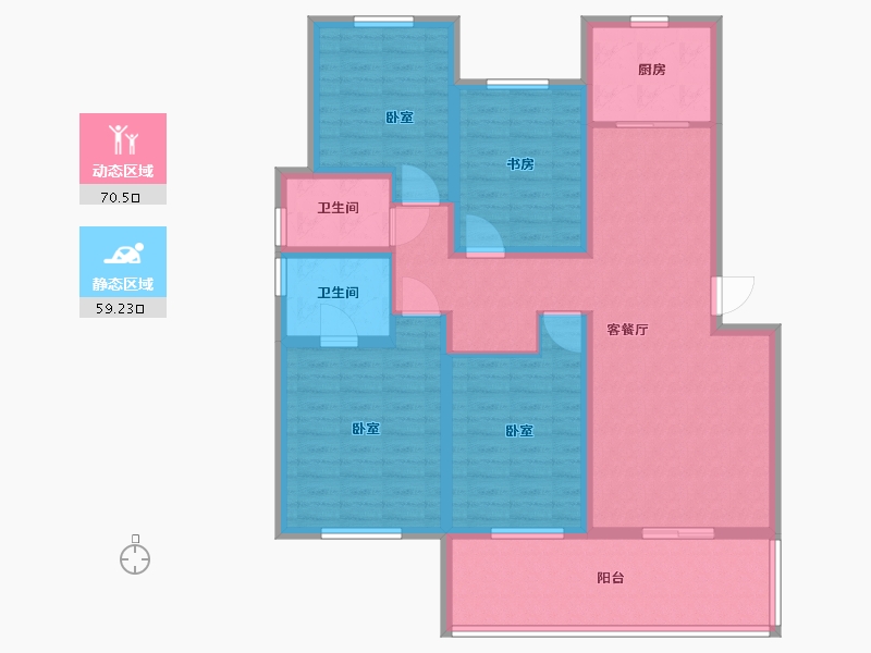 江苏省-镇江市-天怡天颐城·和园-115.48-户型库-动静分区