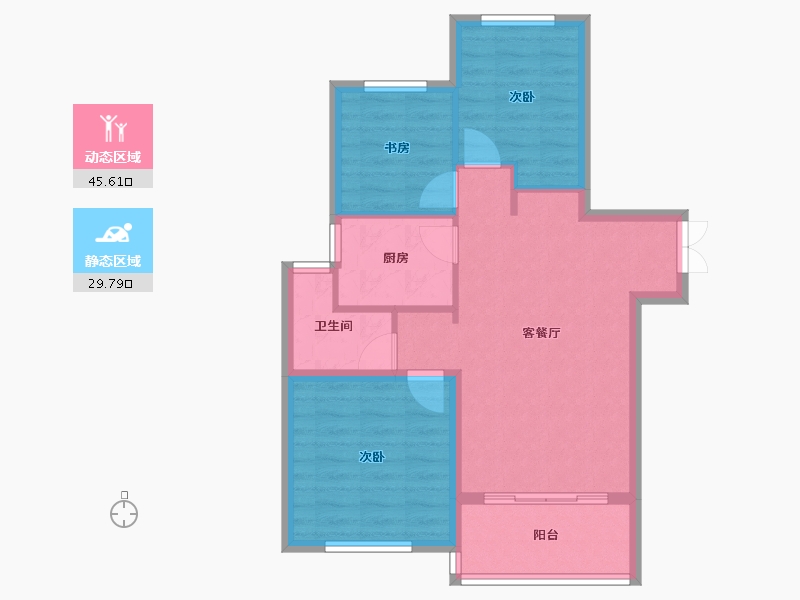 江苏省-徐州市-枫林学府-67.63-户型库-动静分区