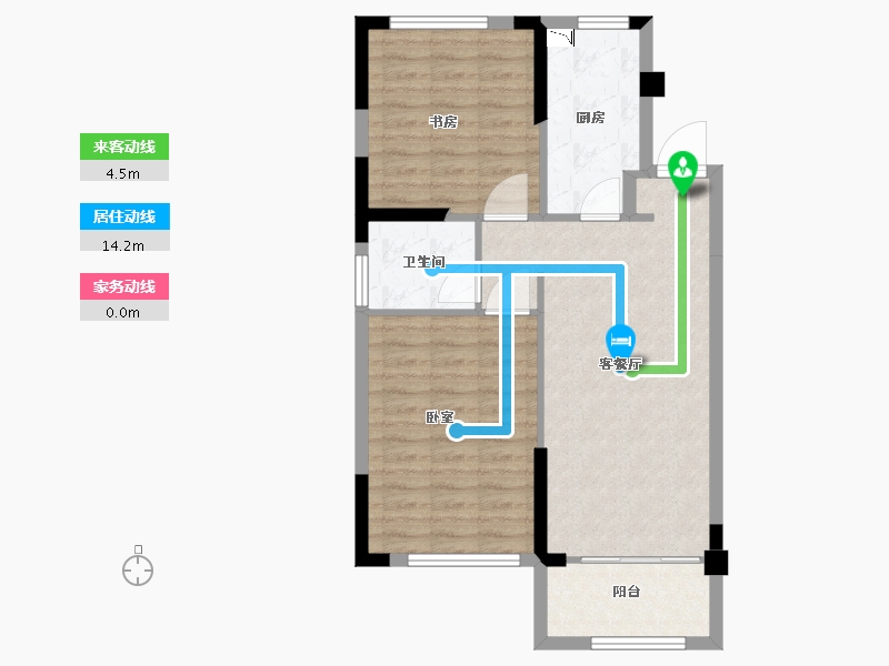 江苏省-扬州市-蓝湾学府-70.06-户型库-动静线